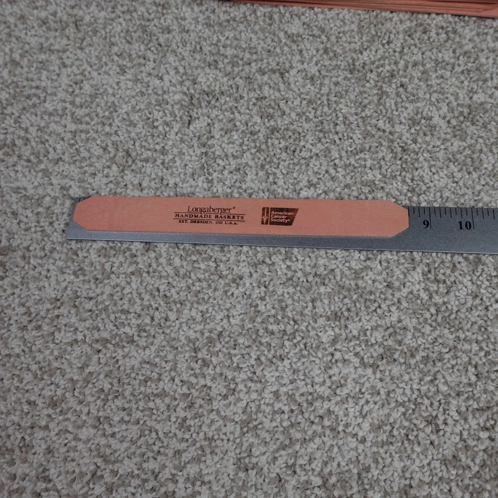Longaberger American Cancer Society Horizon of Hope Pink Basket Splints Set of 9